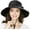 Black, variant on Comhats Packable Summer Cotton Sun Hat Bucket for Women UV Protection Wide Brim Beach Gardening Travel 54-64CM