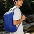 thumbnail image 5 of Compact Packable Outdoor Travel Day Bag, Lightweight Water Resistant Foldable Backpack 20L for Hiking Camping Commuting Storage Rucksack Men Women Blue, 5 of 8