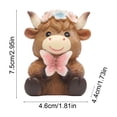 thumbnail image 2 of Fareti Highland Cow Figurine Decor, Cow Statue for Home Garden Office Living Room, Highland Cows Gifts for Women, 2 of 4