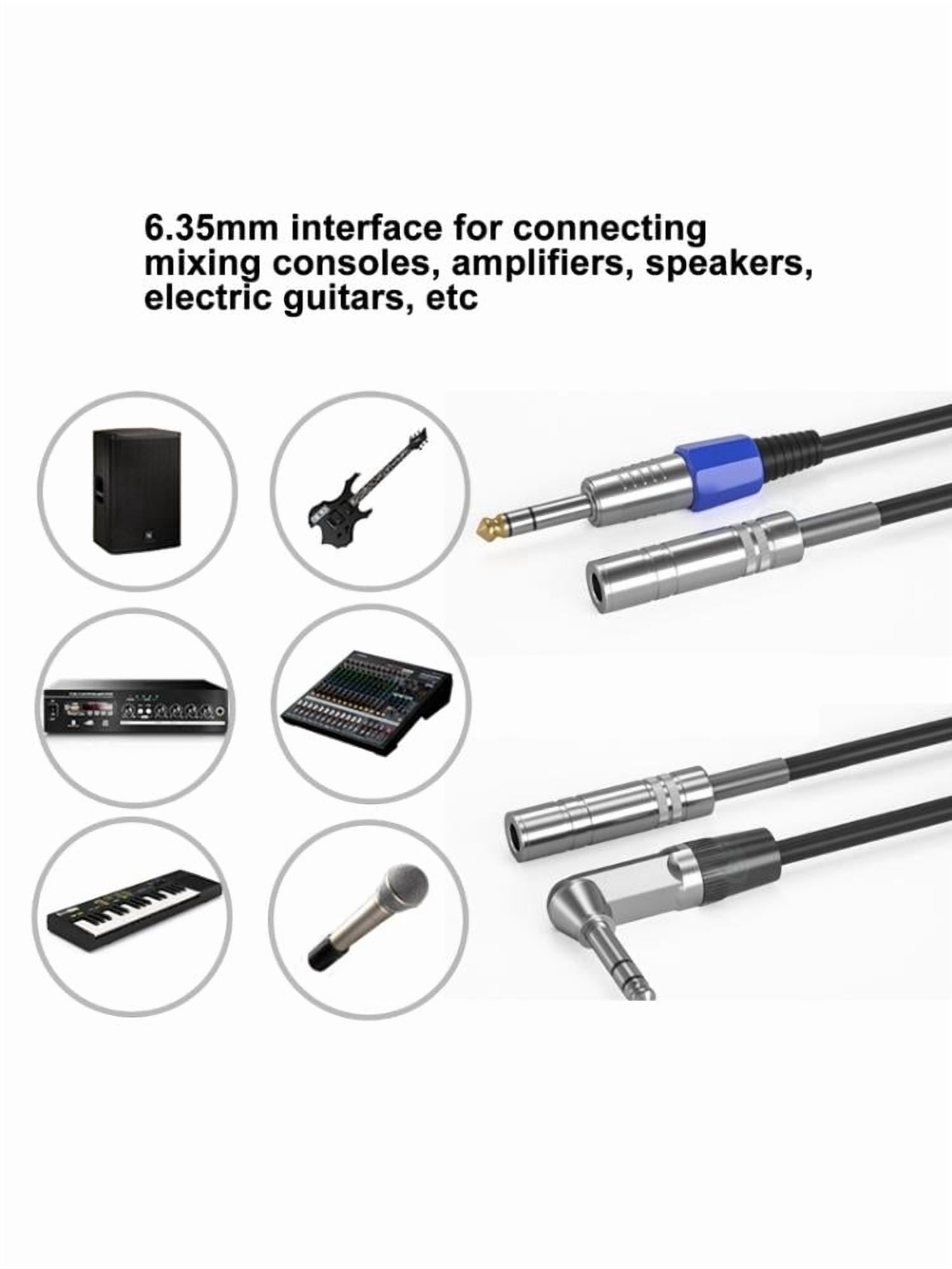 Professional 6.35mm Male To Female Stereo Audio Extension Cable For Mixer, Microphone, Guitar Different Length
