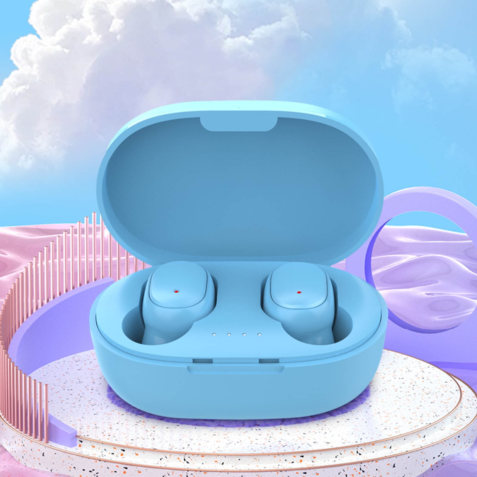 MORESEC under $5 Wireless Bluetooth Earbuds, TWS Wireless Bluetooth Earbuds, Mini In Ear Headphones with Charging Case, IPX4 Waterproof Sport Earphones, HiFi Stereo Sound for Phone