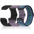 thumbnail image 1 of KOMI 3 Pack Compatible with 16mm 18mm 19mm 20mm 22mm Watch Bands Quick Release Replacement Wristband,Adjustable Stretchy Nylon Solo Loop Straps Fabric Braided Sport Elastic Bands for Men Women, 1 of 5