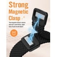 thumbnail image 7 of Wearlizer Braided Magnetic Compatible with Apple Watch Band for Women & Men, D-Shape Stretchy Elastic Nylon Strap, Fits 38/40/41/42/44/45/46/49mm, for iWatch Series 11 10 9 8 7 SE Ultra, 7 of 7