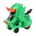 thumbnail image 3 of Juguete de dinosaurio transformable, vehículo de juego para niños, educativo para niños y niñas. Triceratops Verde, 3 of 9