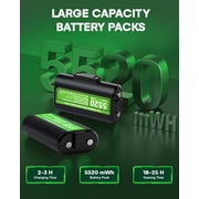 2-in-1 for xbox Controller Charger Station with 2X5520mWh Rechargeable Battery Pack, 4 Battery Covers, Charging Dock for Xbox One/Series X|S Controller