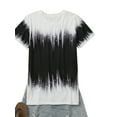 thumbnail image 3 of DYMADE Women's Summer Casual Tops Round Short Sleeve Gradient Print Tunic T-Shirts, 3 of 4