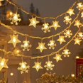 thumbnail image 2 of Cadena de luces LED con forma de copo de nieve, decoración navideña para el hogar, adornos navideños 2024, regalos navideños de Navidad, Año Nuevo 2025, 2 of 5