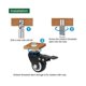 thumbnail image 2 of Casters Wheels, Casters 4 Heavy Duty - Threaded Stem Mount (5/16in) Swivel Casters with Brake, for Cart Furniture, 2 of 5