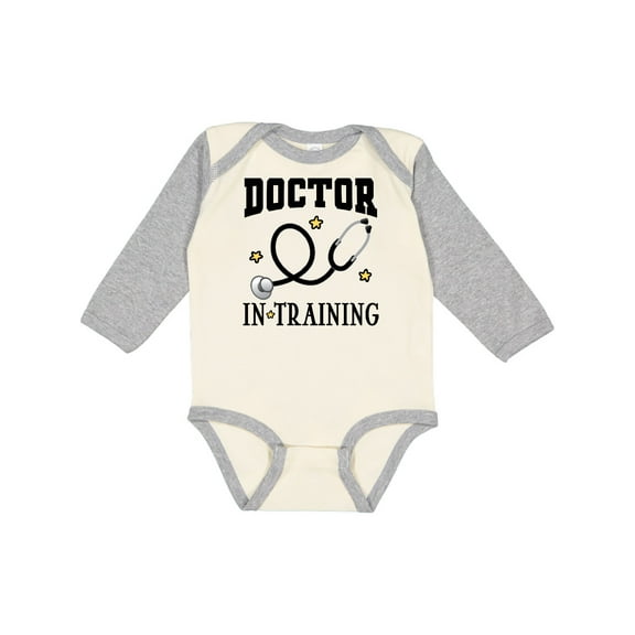 Inktastic Future Doctor in Training Boys or Girls Long Sleeve Baby Bodysuit