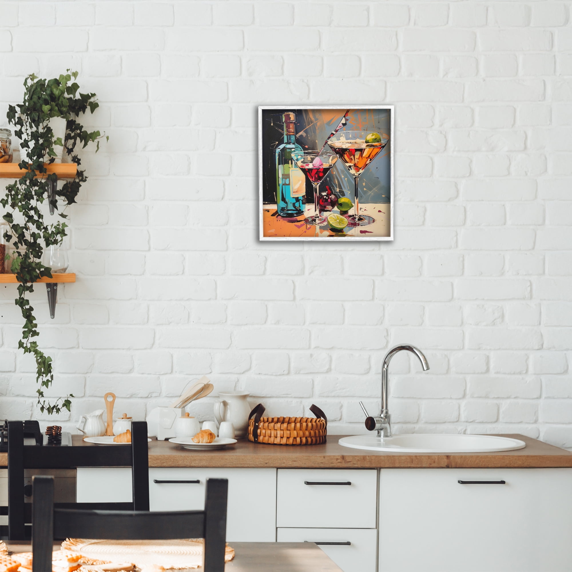 Stupell Industries Every Sip of Martini Night White Framed Giclee Art, design by Lazar Studio