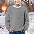 thumbnail image 4 of Mercatoo Boys Sh𝐞rpa Fleece Sweatshirt Crewneck Long Sleeve Pullover Tops Toddler Kids Solid Color Shirts Casual Trendy Tees Blouse, 4 of 9