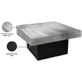 thumbnail image 4 of Meridian Furniture Palladium Textured Metal Coffee Table in Chrome, 4 of 7