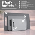 thumbnail image 3 of COOK WITH COLOR Cutting Boards for Kitchen, 3-Piece Non-Slip Chopping Board Set, Gray, 3 of 8