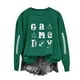 thumbnail image 1 of Heisall Womens Sweatshirts Rugby Print Long Sleeve Loose Casual Hoodless 2025 New Arrival Fashion, 1 of 3