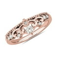 thumbnail image 1 of Bande Éternité Unique Diamant Naturel 0.15 Carat Excellent Rond pour Femmes Or Rose Massif 18K Taille 8.5, 1 of 7