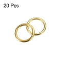 thumbnail image 3 of Metal O Rings, 20 Pack 20mm(0.79") ID 3mm Thick Welded O-Ringe, Gold Tone, 3 of 6