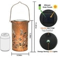thumbnail image 4 of 2 Pack Butterfly Solar Lanterns Outdoor Hanging Lantern Lights, Butterfly Hollowed-Out Metal Decor Lantern, Waterproof LED Decorative Garden Light - Delicate Garden Decoration, 4 of 7