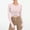 Pink, variant on Women’s Long Sleeve Crop Tops Slim Fit Crew Neck Zipper Up Drawstring Ruched Cropped Tops Shirts Blouse