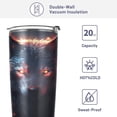 thumbnail image 4 of SKYSONIC Wolf Tumbler Stainless Steel Double Wall Vacuum Reusable Insulated Mug with Straw and Built-in Coaste for Cold and Hot Beverages, 20oz, 4 of 7
