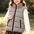 thumbnail image 3 of StSilkitty Boys Girls Puffer Vest Zip up Sleeveless Stand Collar Jacket Coat Fall Winter Warm Outerwear with Pockets, 3 of 9