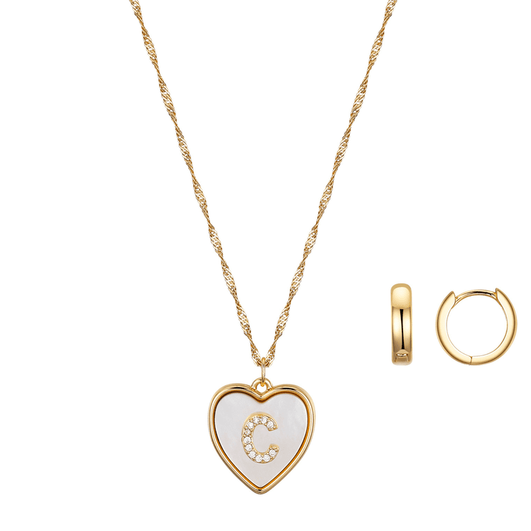 タグ付き♡GOLDS♡ハートチャーム＆ダブルジッパー♡チョーカー付きトップス♡白 Believe by Brilliance Women's 14Kt Gold Flash Plated Mother of