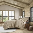thumbnail image 2 of 3 PCS King/Cal King Chenille Oversized Comforter Set Tan, 2 of 6
