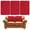 Burgundy:3 Pcs, variant on Ikoopy Set of 3 Recliner Headrest Protector and Armrest Cover Waterproof Couch Headrest Covering Chair Armrest Cover Non Slip Furniture Protector for Pet for Sofa Leather Couch Theater Seat