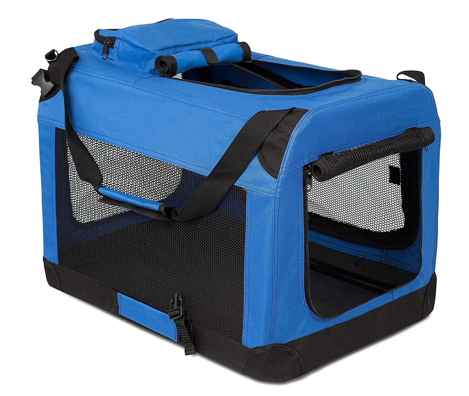 Small softsided dog crate (blue)