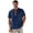 Navy, variant on Mens Cotton Linen Short Sleeve Button Down Shirts Band Collar Guayabera Cuban Summer Beach Vacation Tops Lightweight Breathable Shirt, Casual Big & Tall Dress for Wedding