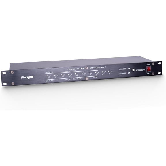 Pknight Pknight 8-Port RDM DMX Splitter with Dual Input, PowerCON Linking,Optional Isolation and Signal Amplifier Distributor for Stage Lighting