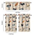 thumbnail image 6 of Kitchen Curtains 36 Inch Short - 3 Panel Set with Cute Farmhouse Egg & Chicken Print, Rod Pocket Window Curtain, 100% Polyester for Rustic Coop, Farm Kitchen, Easy Wash, 6 of 6