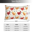 thumbnail image 2 of Honeii Flower Chicken Print Pillow Cases,Plush Throw Pillow Covers,Decorative Pillowcase for Sofa, Couch, Living Room-16"x24", 2 of 6