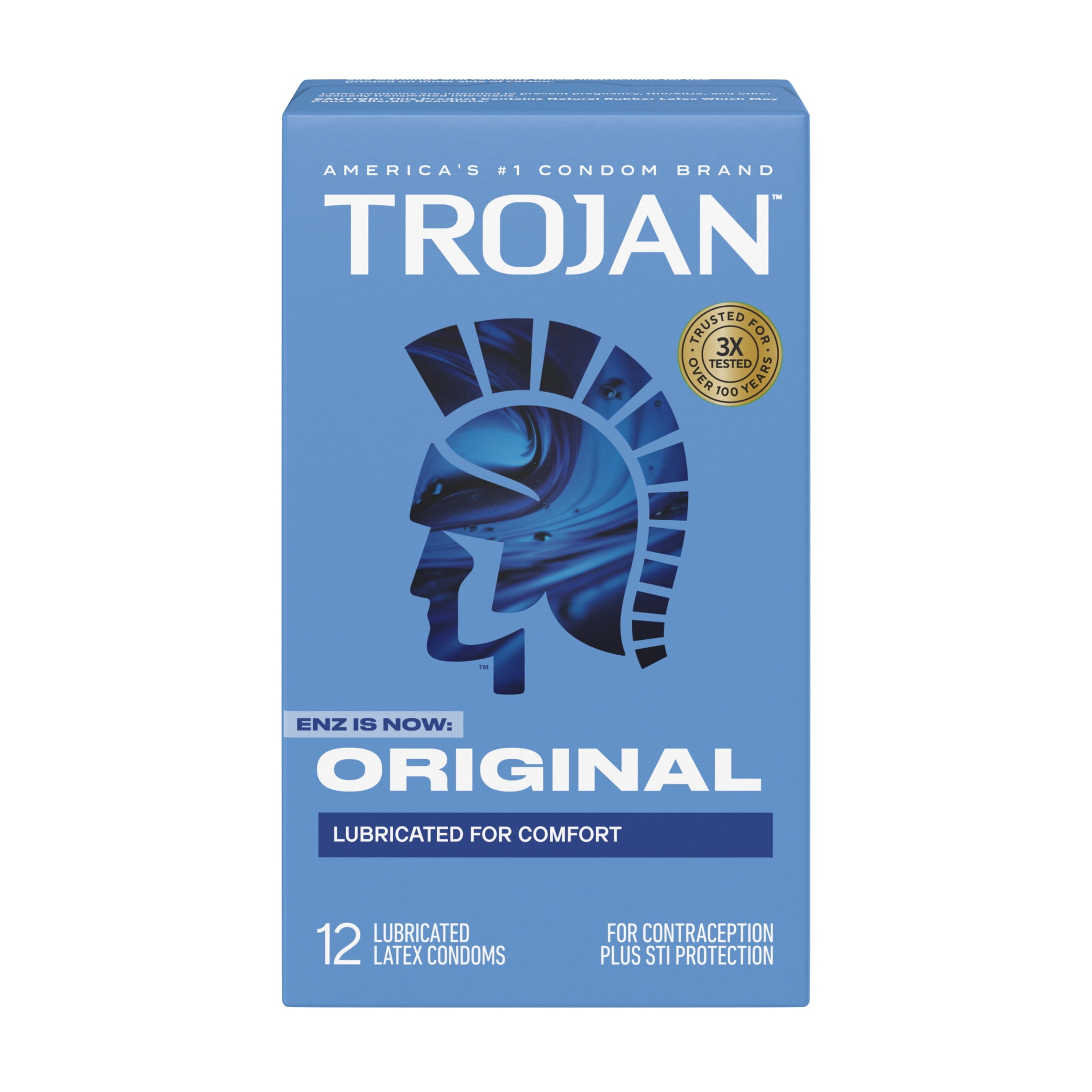 Trojan Original Latex Lubricated Condoms for Men, Classic Straight