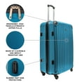 Jetstream 28inch Hardside Rolling Spinner Checked Luggage, Teal