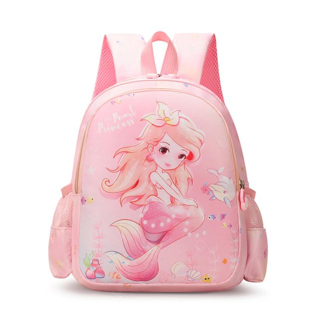 Pudcoco Toddler Girl Backpack Cute Mermaid Bookbag Lightweight