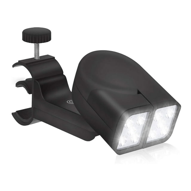 Wdhugt Lampe de Barbecue d'Extérieur Portable pour Randonnée Nocturne et Camping, Double Tête, Rotation à 360 Degrés, 7x3,1x1,38 Pouces, Nécessite 3 Piles Aa Non Incluses, Construction en Plastique