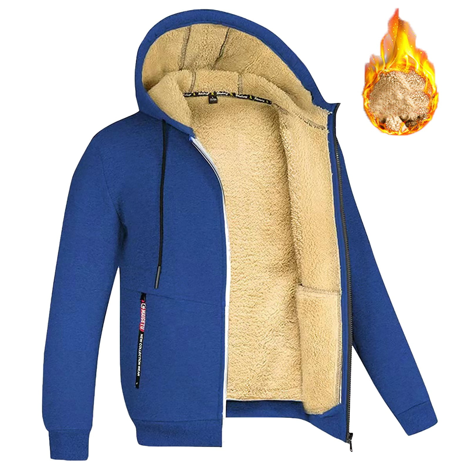 Manteau D’extérieur Homme Hiver – Doudoune Légère Unisexe, Col Rabattu, Poches, Couleur Unie - 10