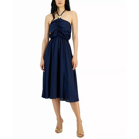 I.N.C. International Concepts Women's Ruched Halter Dress Small