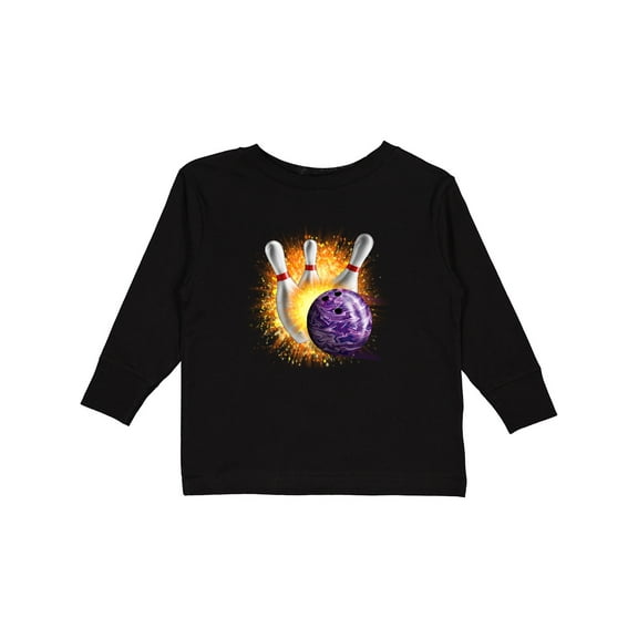 Inktastic Bowling Strike Boys or Girls Long Sleeve Toddler T-Shirt