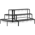 thumbnail image 2 of Tierra Garden 23.5" x 23.5" x 23.5" 3-Tier Black Tubular Steel Scrollwork Plant Stand with Rust Resistant, 2 of 6