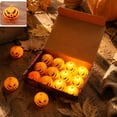 thumbnail image 2 of Halloween Mini Pumpkin Candle Lights—12 Pack, Flameless Short Electronic Candles for Halloween Party Home Indoor Decorations, 2 of 6