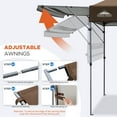 thumbnail image 5 of EAGLE PEAK 17' x 10' Pop up Gazebo Canopy Tent Instant Outdoor Canopy Sun Shelter (Brown), 5 of 9
