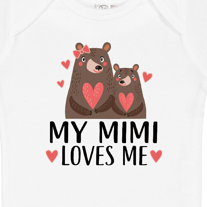 Inktastic My Mimi Loves Me Bear Boys or Girls Baby Bodysuit