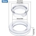 thumbnail image 2 of Anillo de agujero para paraguas de 2 piezas con tapa, cubierta de silicona transparente para tapón de paraguas, anillo para paraguas de mesa de jardín al aire libre, 2 of 5