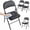 Black, variant on Simenmax 2PCS Folding Chair Padded, Leather Portable Stackable Chair with Steel Frame - Indoor Outdoor Use for Home, Office, Party, Wedding, Church, Black
