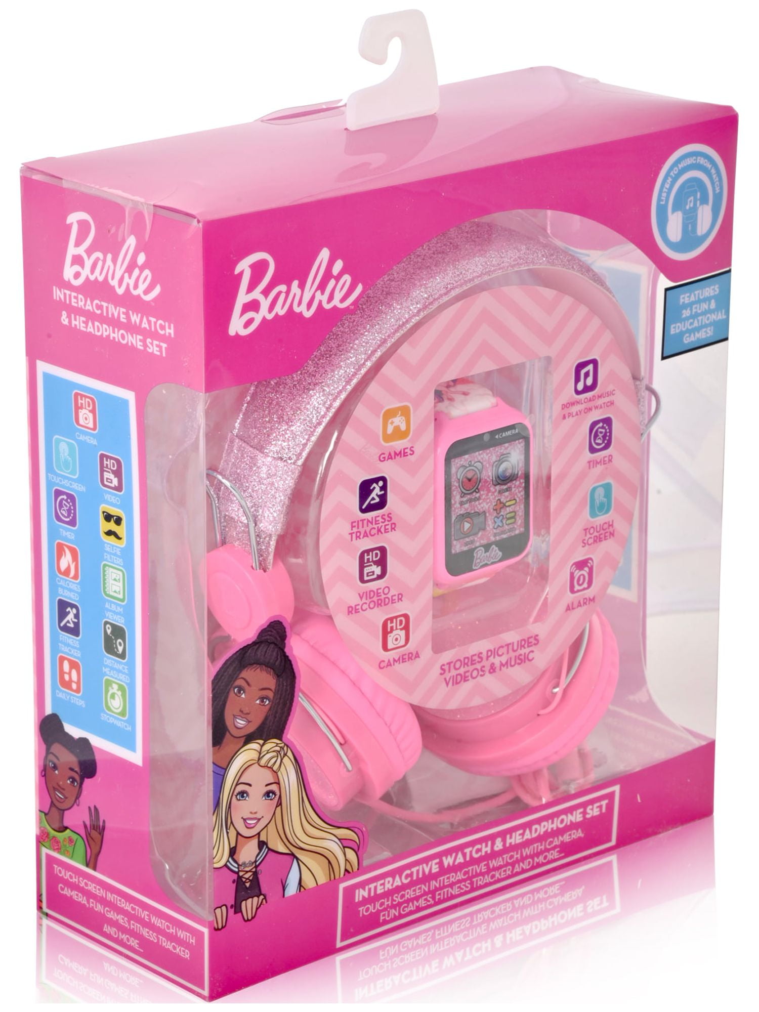 Barbie Unisex Kids Smartwatch & Headphones Set - Pink Bab40008wm, Kids Unisex, Size: One Size