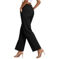 thumbnail image 6 of DYTTDG Women's Wide Leg Chino Pants | High Waisted Straight Leg Business Casual Trousers with Pockets, Office Wear, 6 of 7