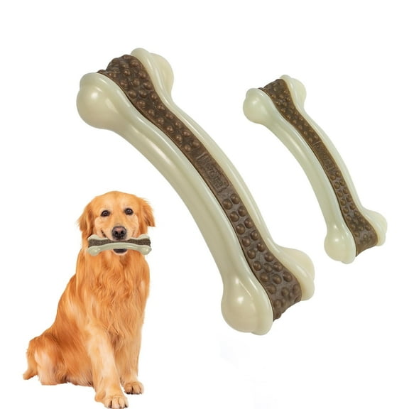 CyperGlory Nylon Power Dog Chew Toys,Durable Puppy Chew Toys,Dog Teeth Cleaning Chews,Small/Medium Dogs Up to 60 lbs(2 Count)