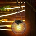 thumbnail image 5 of 2 Piezas Linternas Solares Al Aire Libre Luces Solares Colgantes Iluminación LED Decorativa Luz de Árbol Impermeable de Metal, 5 of 5