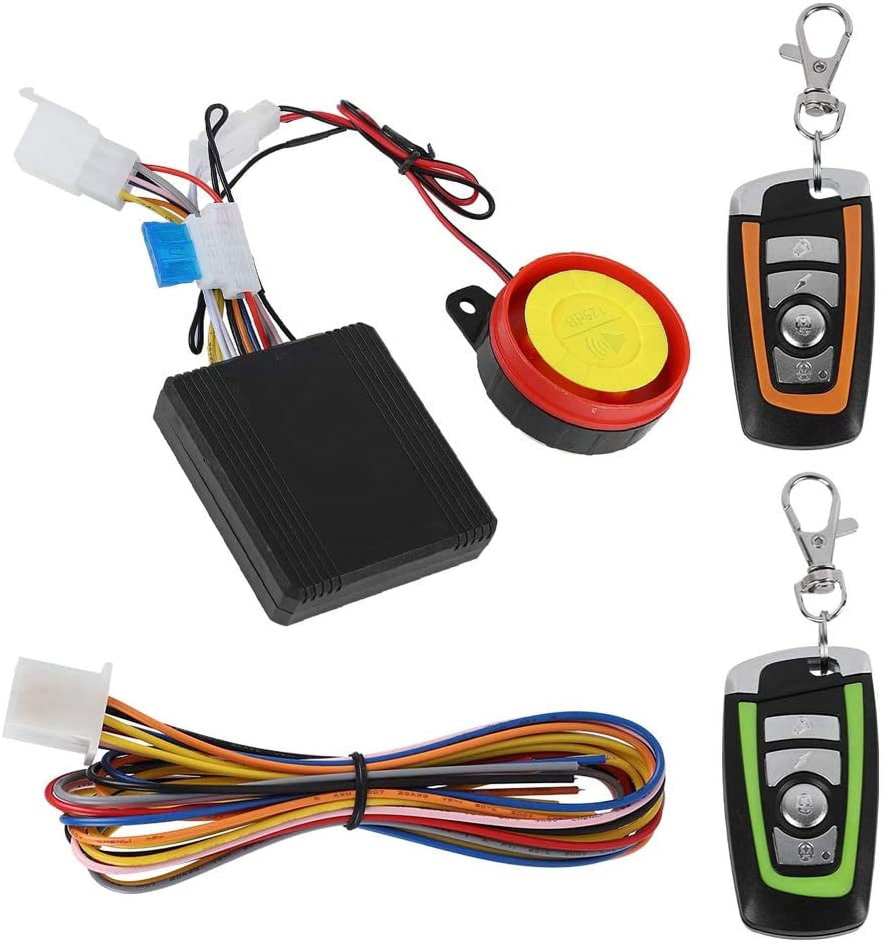 Motorcycle Alarm System,Tangxi 12V Motorcycle Anti theft with Remote Control,125ddB Super sound& Flashing Lights Warning,5 Sensitivity Levels,Adjustable Universal for Most 12V motorcycles